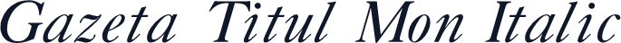 Gazeta Titul Mon Italic