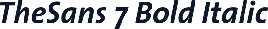 TheSans 7 Bold Italic