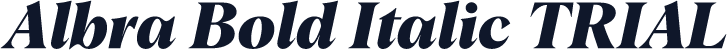 Albra Bold Italic TRIAL
