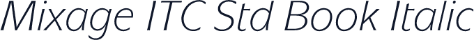 Mixage ITC Std Book Italic