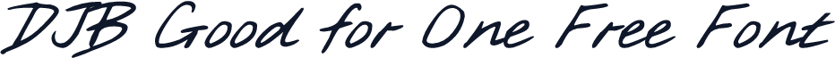 DJB Good for One Free Font