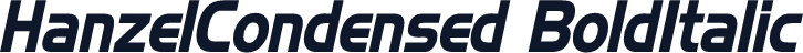 HanzelCondensed BoldItalic