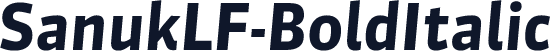 SanukLF-BoldItalic