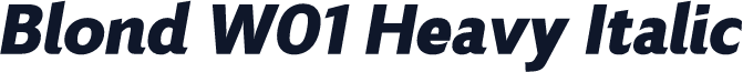 Blond W01 Heavy Italic