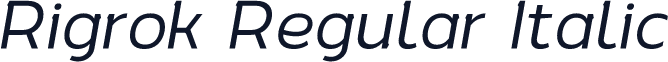 Rigrok Regular Italic
