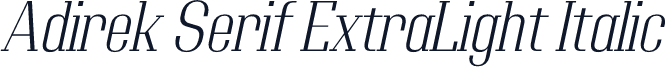 Adirek Serif ExtraLight Italic