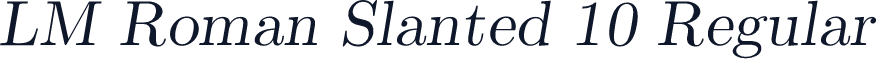 LM Roman Slanted 10 Regular