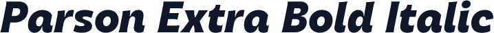 Parson Extra Bold Italic