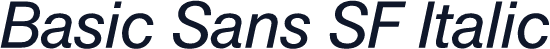 Basic Sans SF Italic