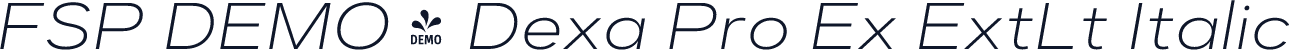 FSP DEMO - Dexa Pro Ex ExtLt Italic