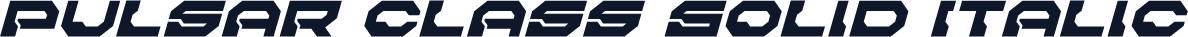 Pulsar Class Solid Italic