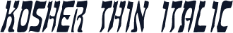 Kosher Thin Italic