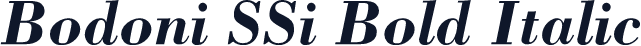 Bodoni SSi Bold Italic
