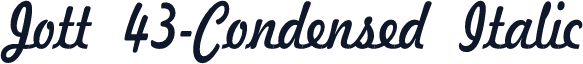 Jott 43-Condensed Italic