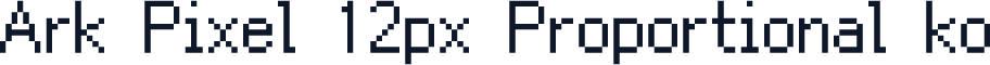 Ark Pixel 12px Proportional ko