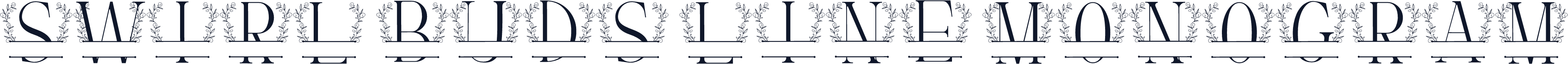 Swirl Buds Line Monogram