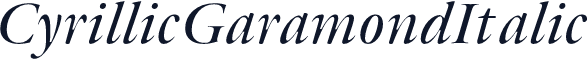 CyrillicGaramondItalic