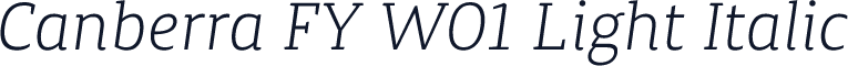 Canberra FY W01 Light Italic