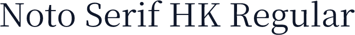 Noto Serif HK Regular