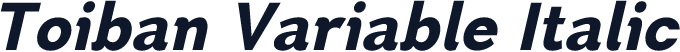 Toiban Variable Italic