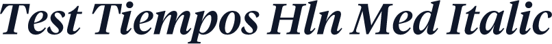 Test Tiempos Hln Med Italic