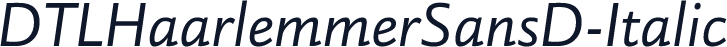 DTLHaarlemmerSansD-Italic