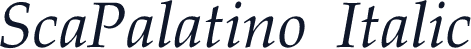 ScaPalatino  Italic