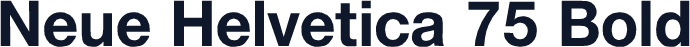 Neue Helvetica 75 Bold