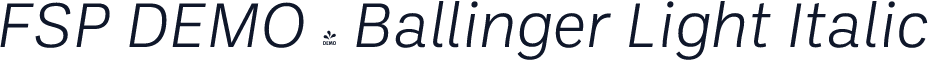 FSP DEMO - Ballinger Light Italic