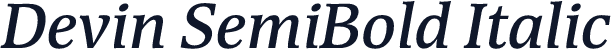 Devin SemiBold Italic