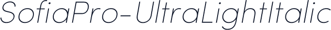 SofiaPro-UltraLightItalic