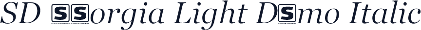 SD Georgia Light Demo Italic