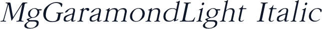 MgGaramondLight Italic