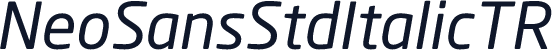 NeoSansStdItalicTR