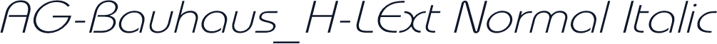 AG-Bauhaus_H-LExt Normal Italic