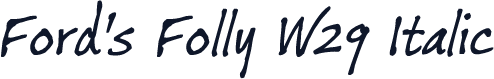 Ford's Folly W29 Italic