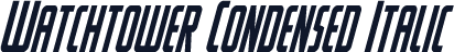 Watchtower Condensed Italic