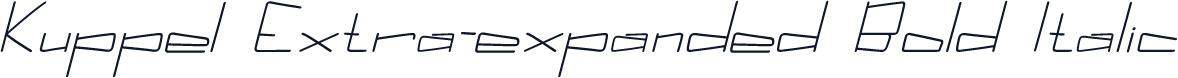 Kuppel Extra-expanded Bold Italic