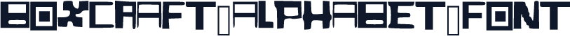BoxCraft_Alphabet_Font