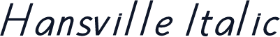 Hansville Italic
