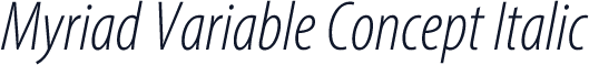 Myriad Variable Concept Italic