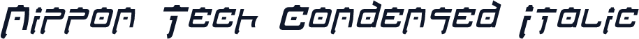 Nippon Tech Condensed Italic