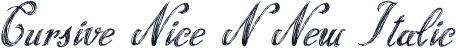 Cursive Nice N New Italic