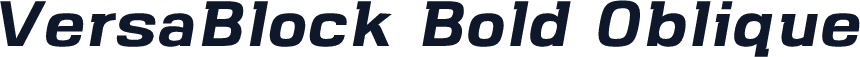 VersaBlock Bold Oblique