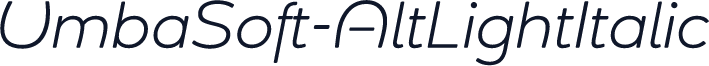 UmbaSoft-AltLightItalic