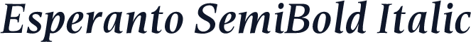Esperanto SemiBold Italic