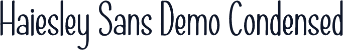 Haiesley Sans Demo Condensed