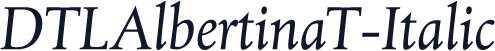 DTLAlbertinaT-Italic