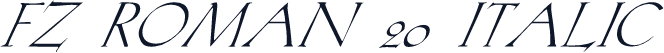 FZ ROMAN 20 ITALIC