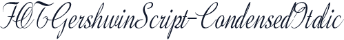 FOTGershwinScript-CondensedItalic
